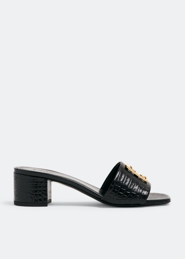 Мюли Givenchy 4G Embossed, черный 12⠀storeez туфли лодочки с выделкой под крокодила