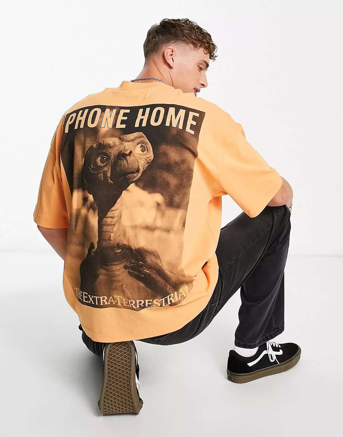 

Оранжевая футболка Topman Extreme Oversized с принтом E.T box спереди и сзади, Оранжевый