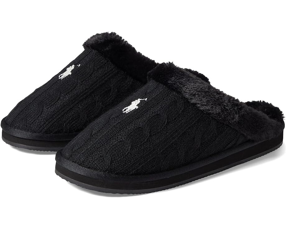 

Домашняя обувь Polo Ralph Lauren Kayleigh Scuff Slipper, черный