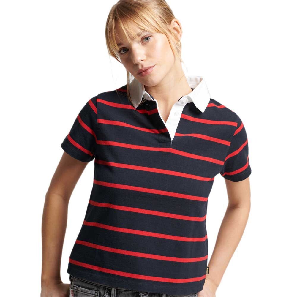 

Поло Superdry Vintage Stripe Rugby, черный