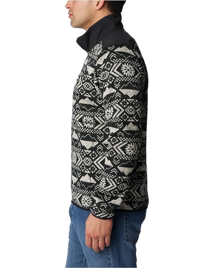 Свитер Columbia Sweater Weather II Printed 1/2 Zip, цвет Black Checkered Peaks Tonal Print