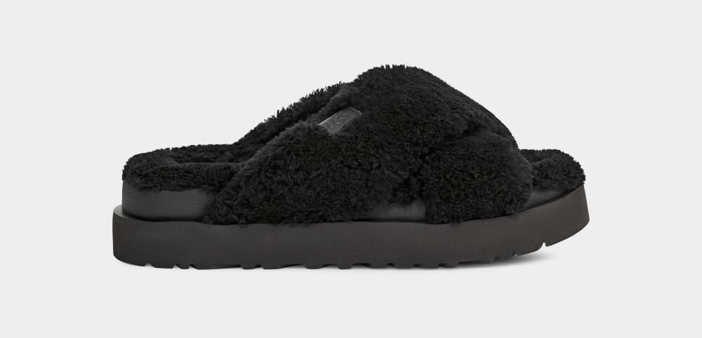 

Домашние тапочки Fuzz Sugar Cross Slide UGG, черный