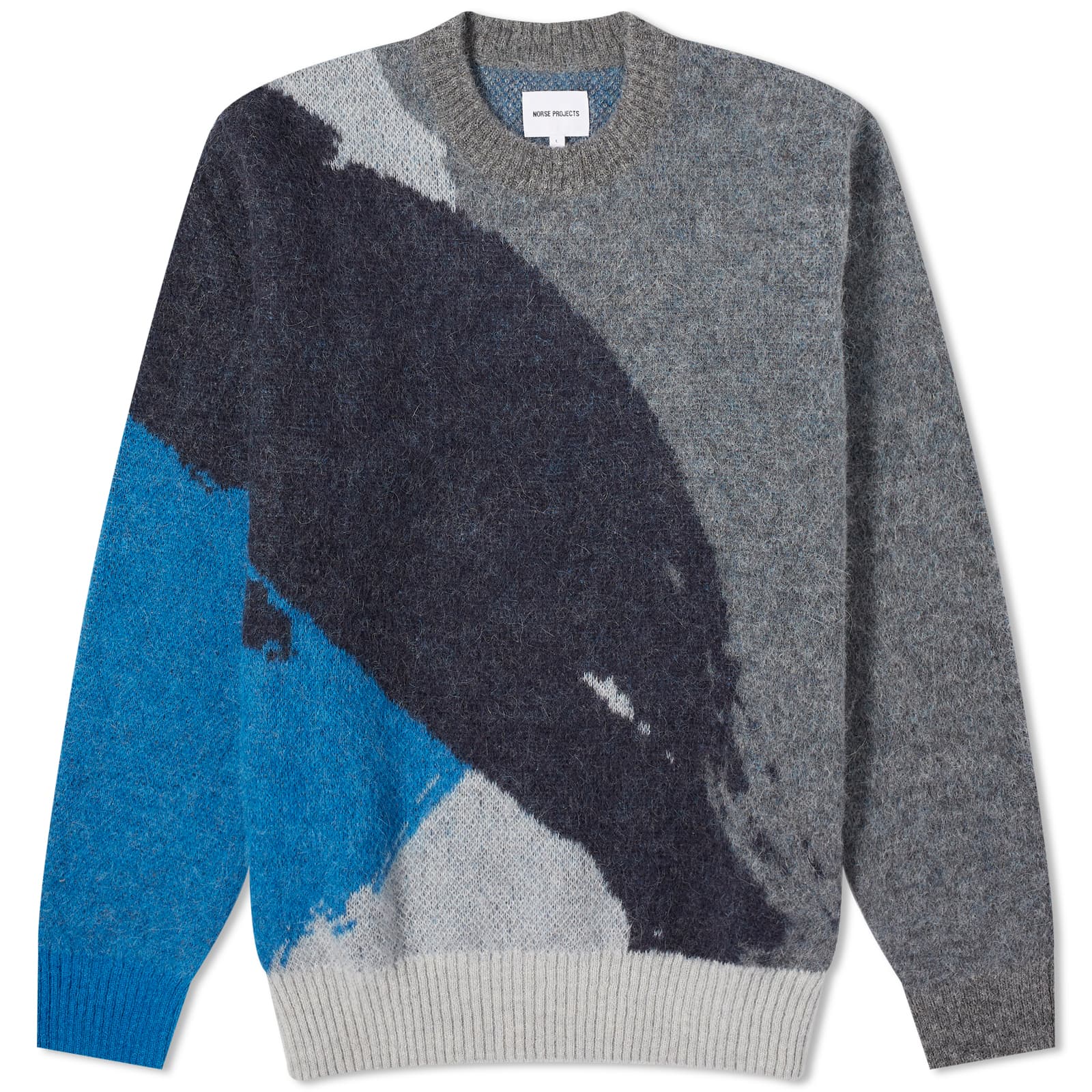 Джемпер Norse Projects Arild Alpaca Mohair Jacquard Crew, цвет Grey Melange джемпер norse projects roald chunky cotton knit