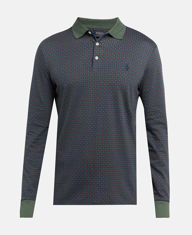 

Рубашка-поло с длинными рукавами Polo Ralph Lauren, темно-зеленый