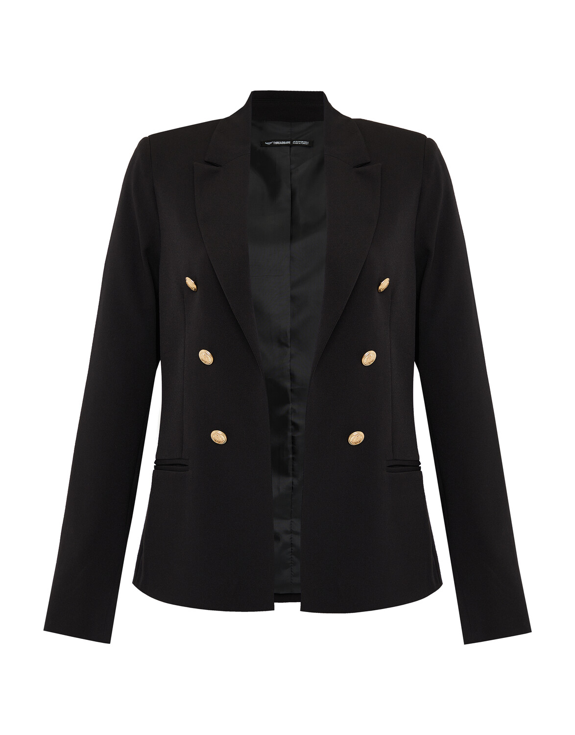 

Блейзер Threadbare THB Corporal Military Button, черный