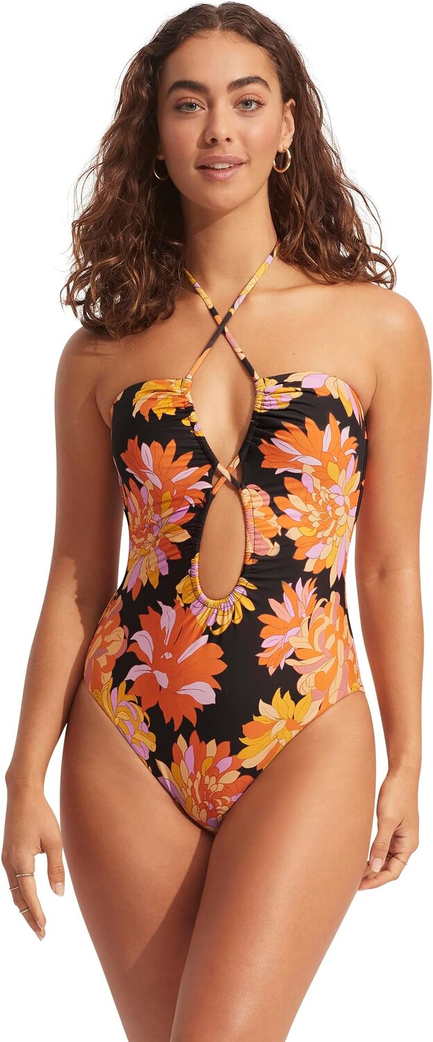 

Цельный комбинезон-бандо Palm Springs Seafolly, черный