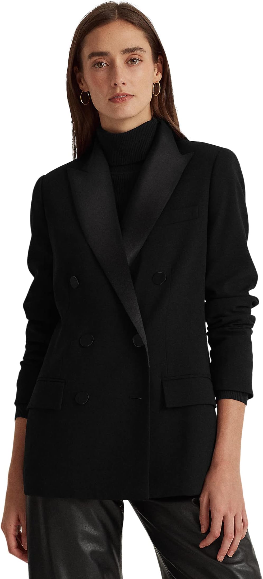 Пальто Wool Crepe Double-Breasted Blazer LAUREN Ralph Lauren, цвет Polo Black кроссовки polo ralph lauren polo lux unisex black gold