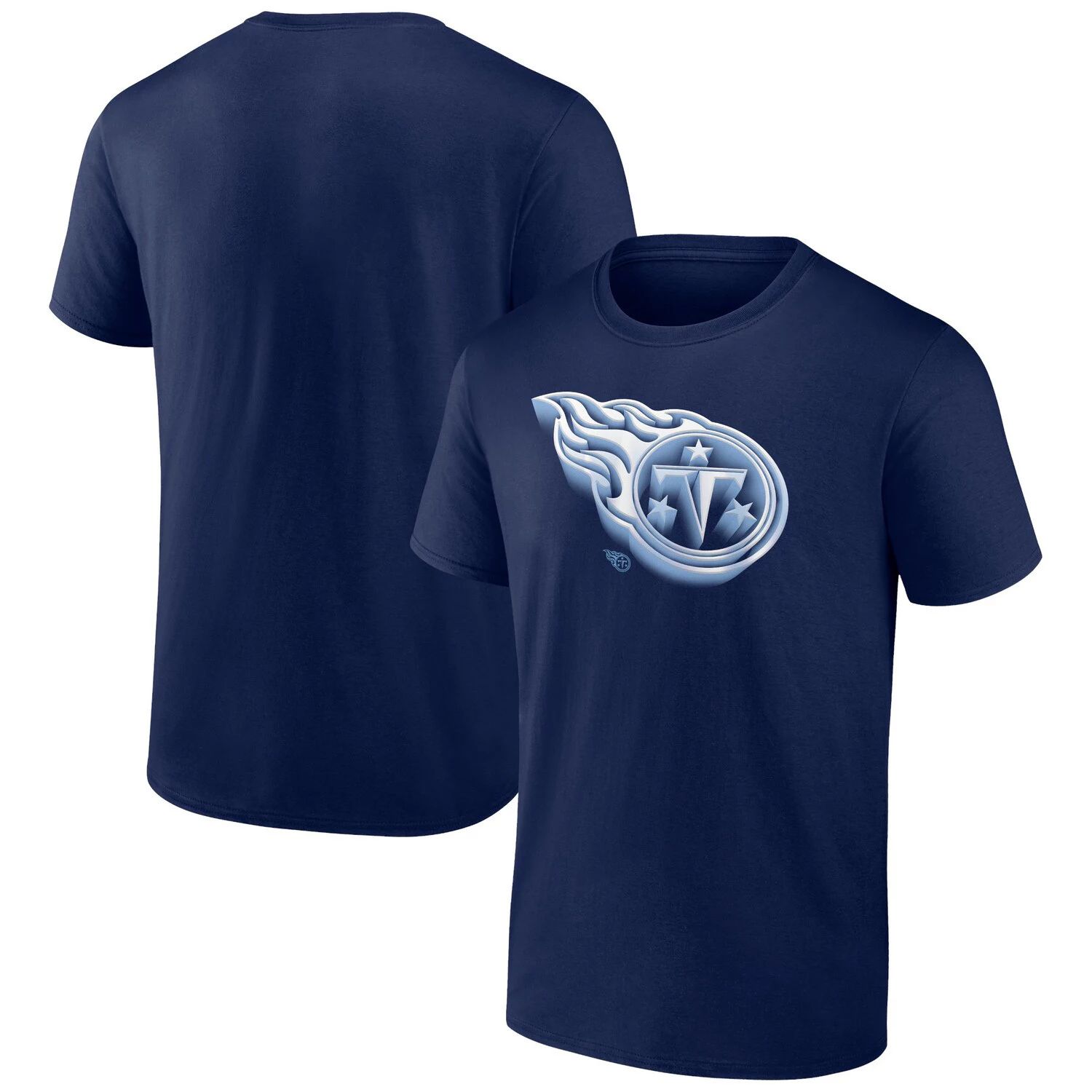 Мужская темно-синяя футболка с логотипом Tennessee Titans Chrome Dimension Fanatics