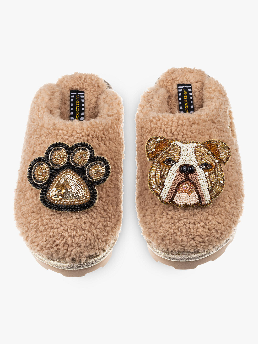 

Laines London Тапочки с закрытым носком Teddy Beefy Paw, цвет Toffee