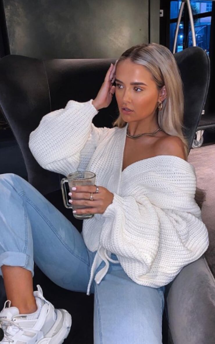 

PrettyLittleThing Кремовый кардиган с массивной завязкой на талии и поясом, Бежевый