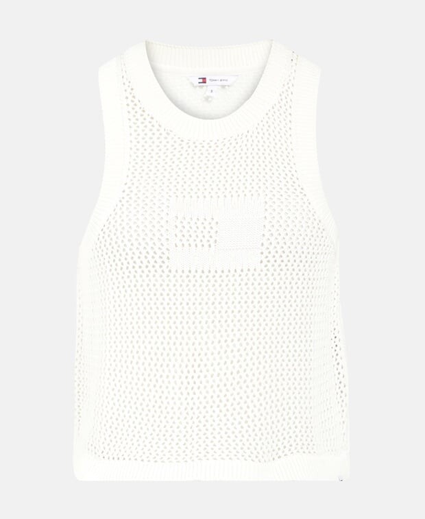 

Вязаный топ Tommy Hilfiger, шерсть белый