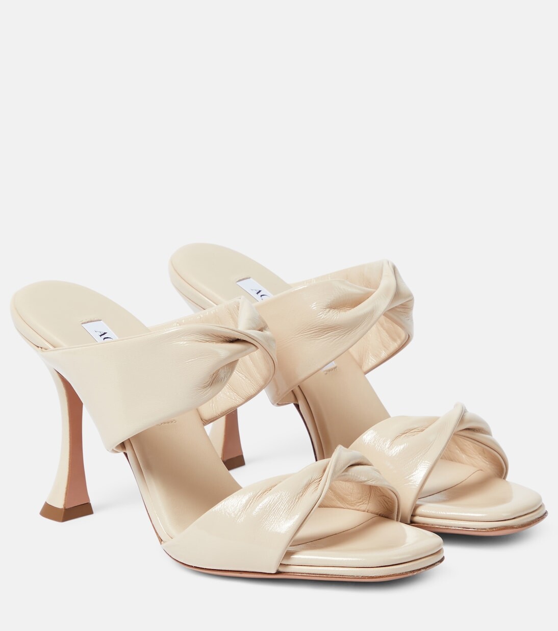 

Кожаные сабо twist 95 Aquazzura, белый