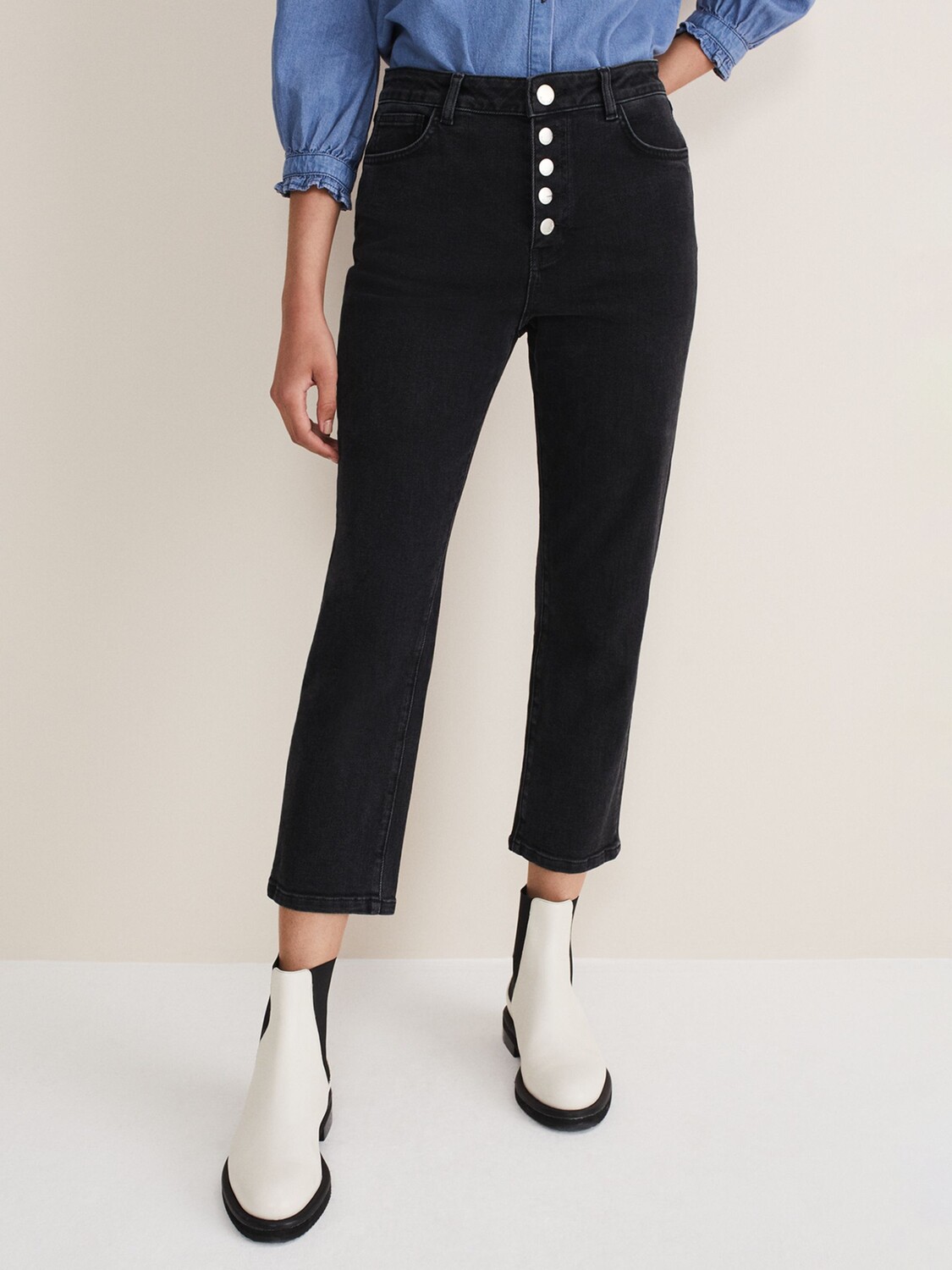 

Укороченные джинсы узкого кроя Phase Eight Karlie, черные