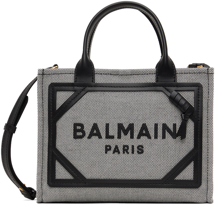 

Черно-белая сумка B-Army Balmain, цвет Noir/Blanc