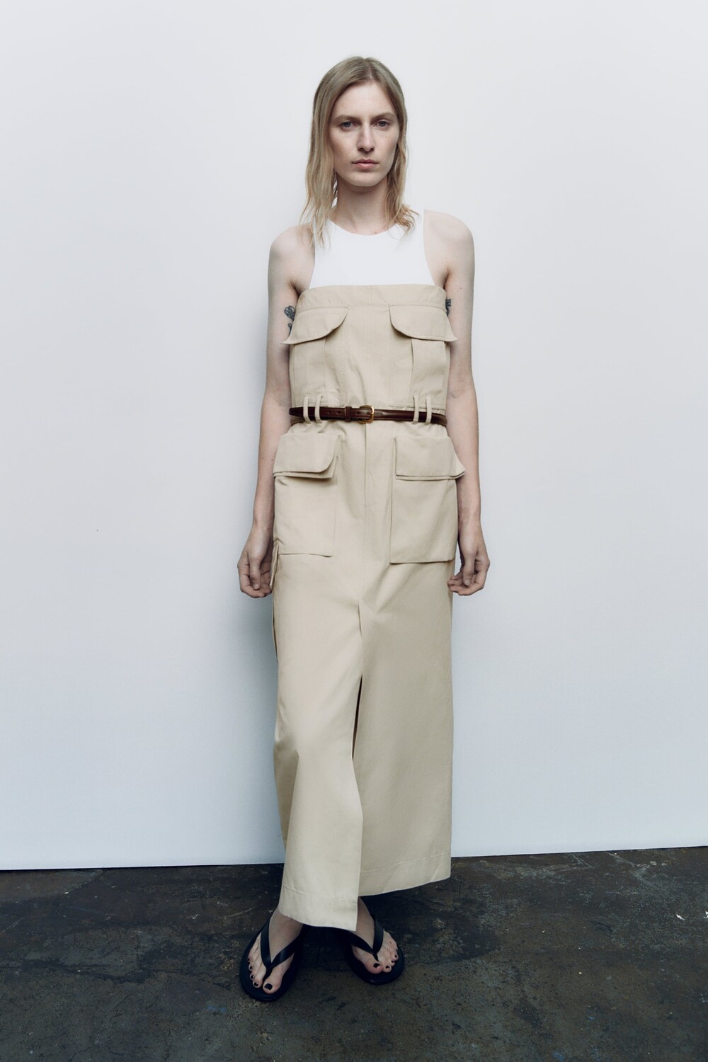 

Платье с карманом, ограниченная серия Zara, песок