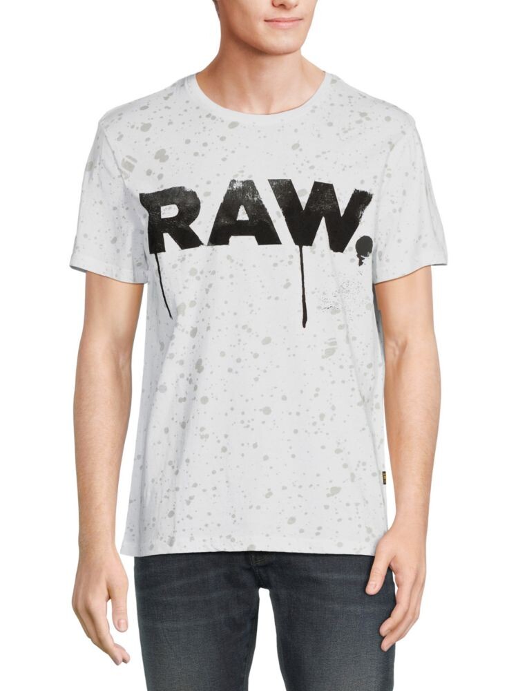 

Футболка с логотипом и графическим рисунком G-Star Raw, цвет White Splash