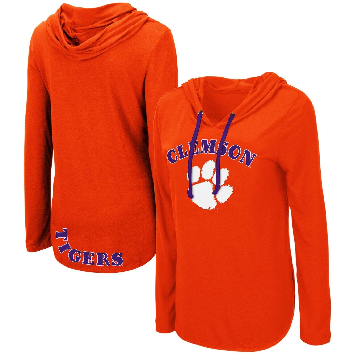 

Женская футболка с капюшоном и длинными рукавами Colosseum Orange Clemson Tigers My Lover Colosseum