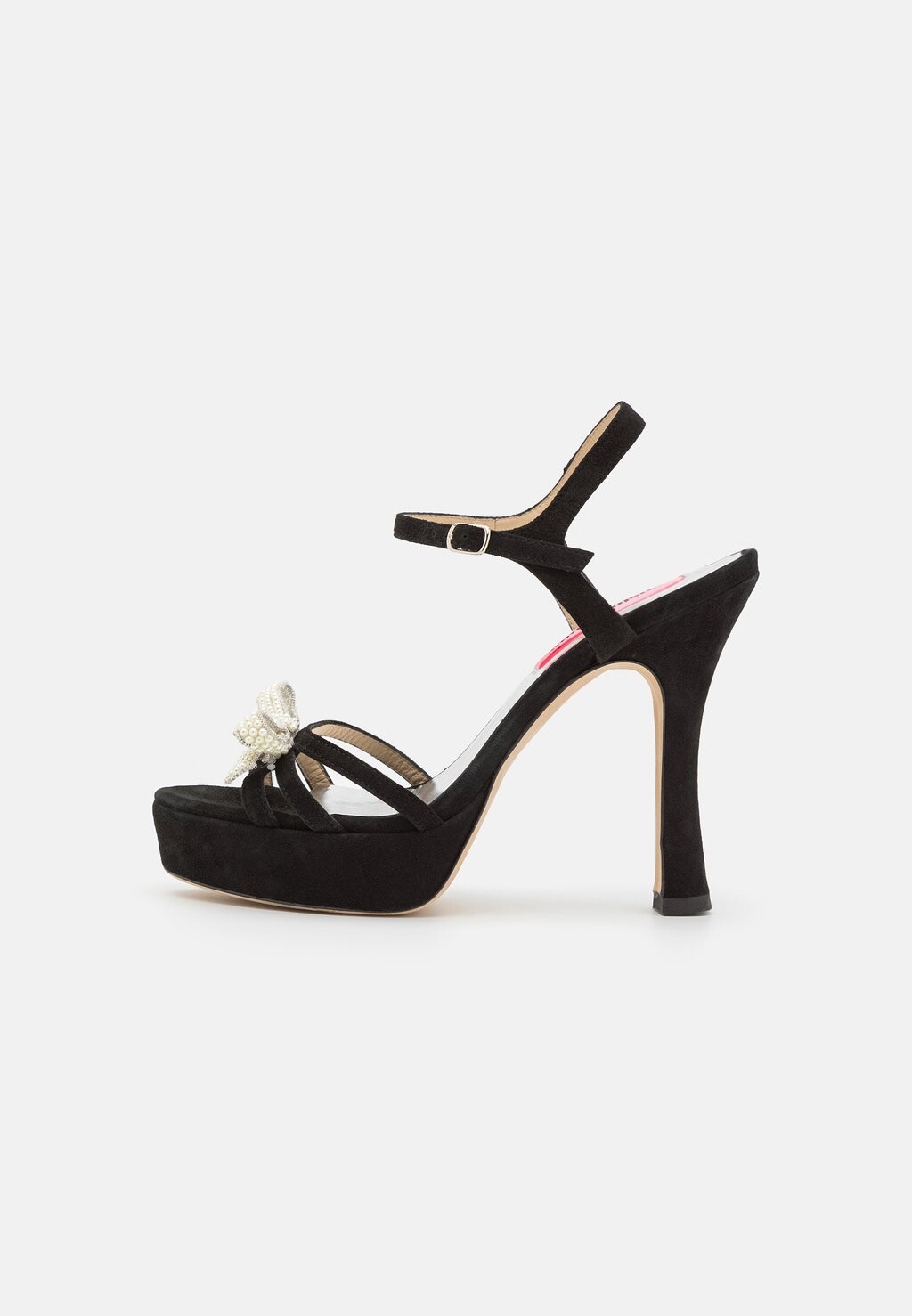 

Босоножки на высоком каблуке Custommade ARLINA PEARL BOW, цвет anthracite black