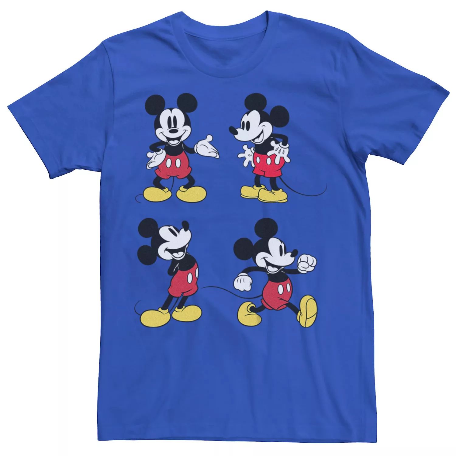 Мужская классическая футболка Disney's Mickey Mouse Happy Poses Licensed Character