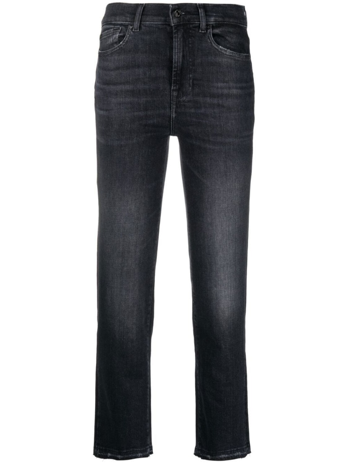 

7 For All Mankind укороченные расклешенные джинсы, черный