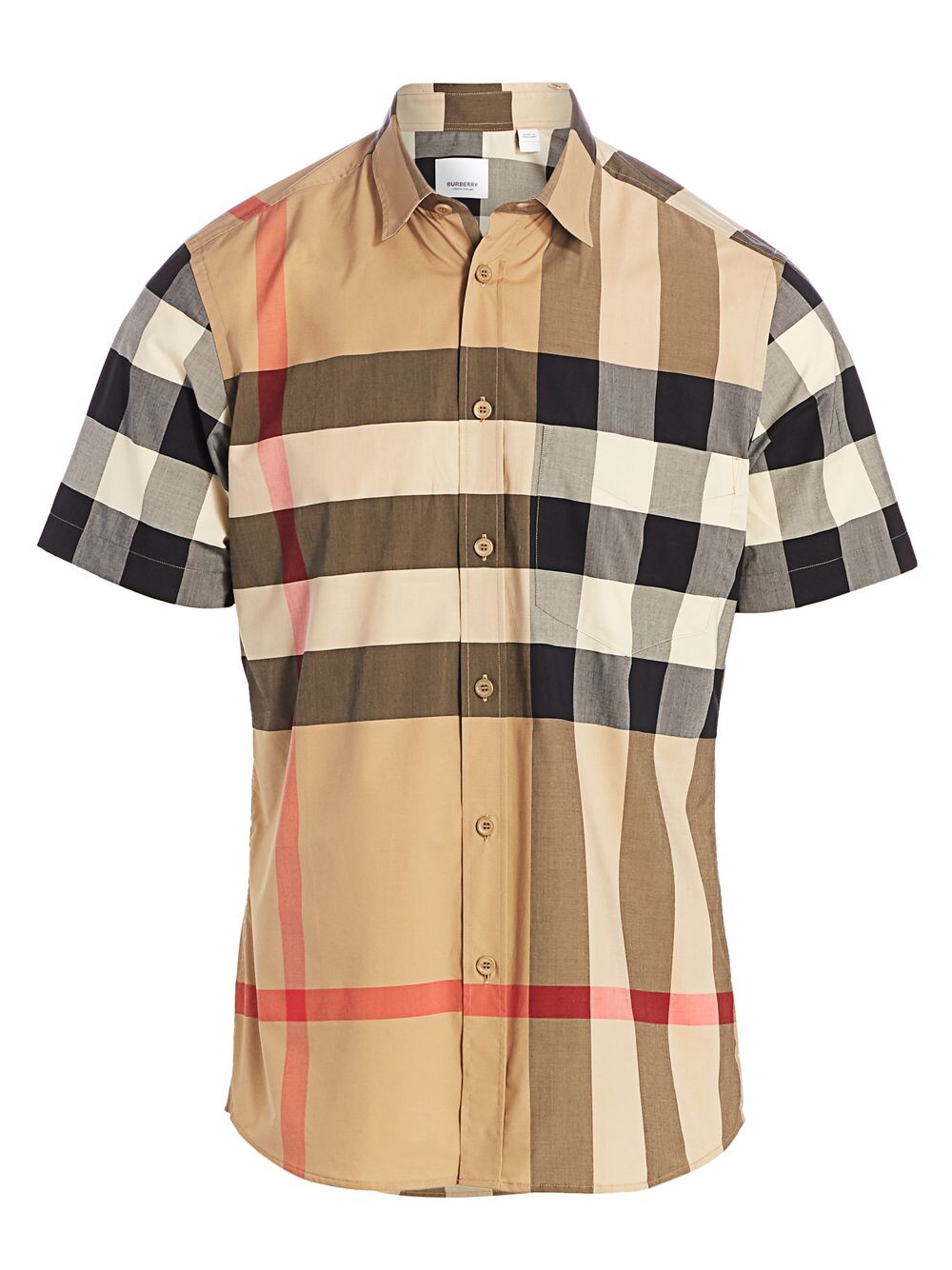 

Рубашка Somerton из эластичного хлопка в винтажную клетку Burberry, бежевый