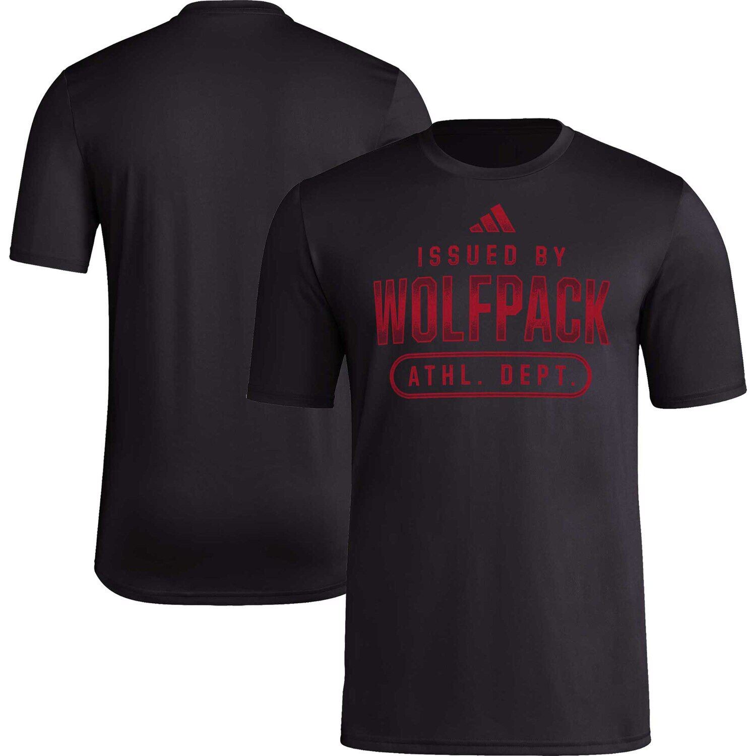 

Мужская черная футболка NC State Wolfpack Sideline AEROREADY Pregame adidas, Черный