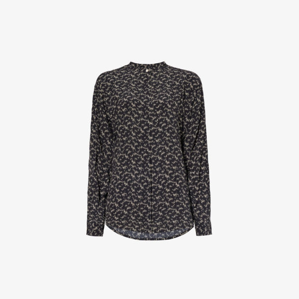Рубашка Catcell с абстрактным узором Isabel Marant, черный топ эластичной ткани с абстрактным узором jazzy isabel marant цвет cranberry