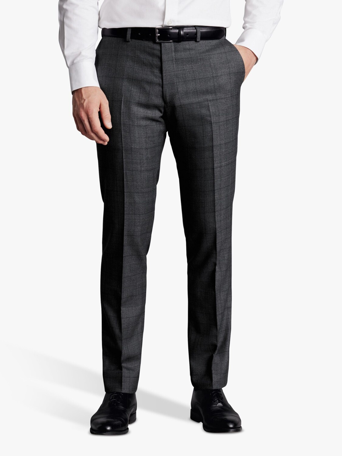 

Charles Tyrwhitt Клетчатые брюки Ultimate Performance в клетку, темно-серый