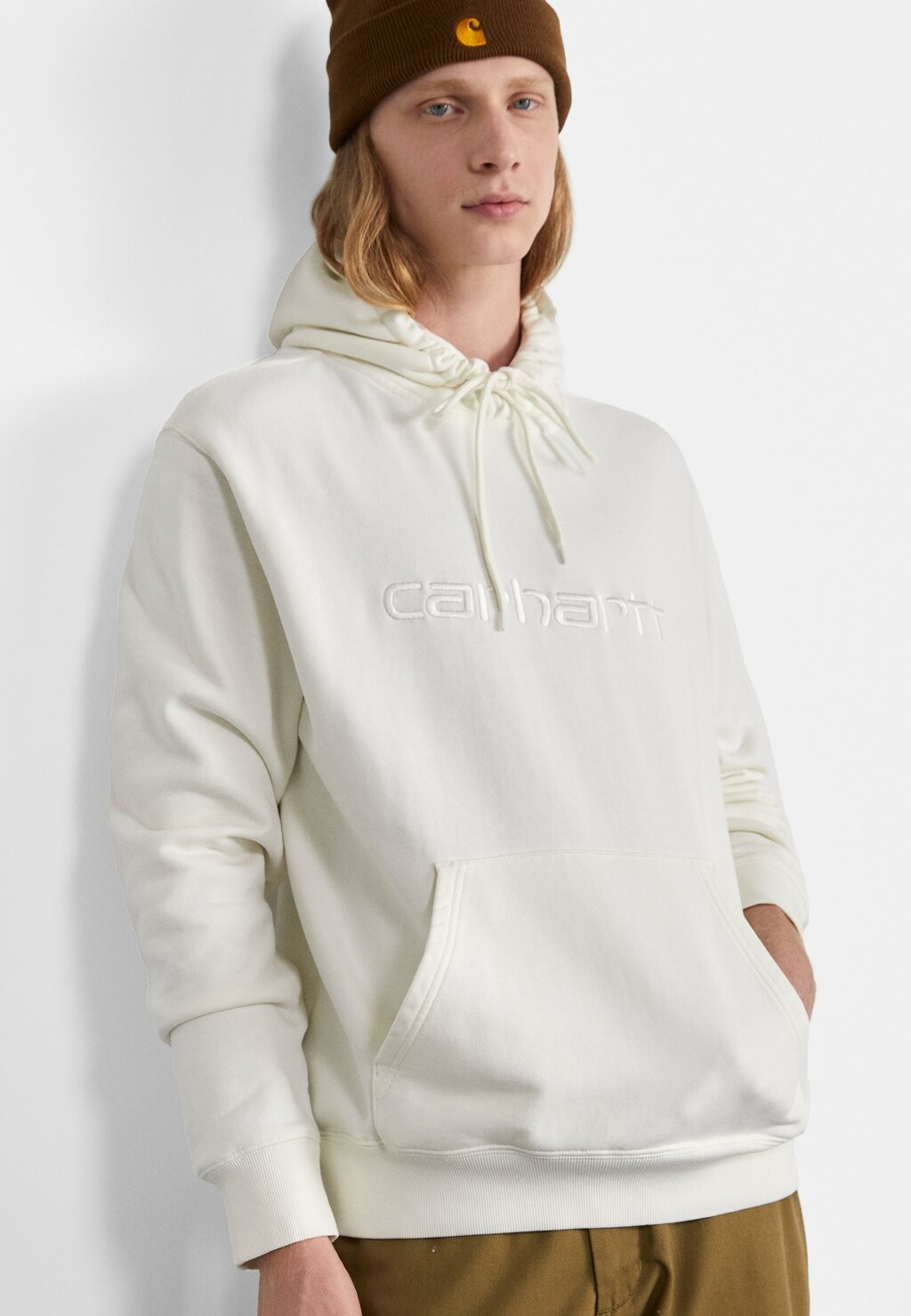 

Толстовка Carhartt WIP Hooded Duster, светло-бежевый, Серый