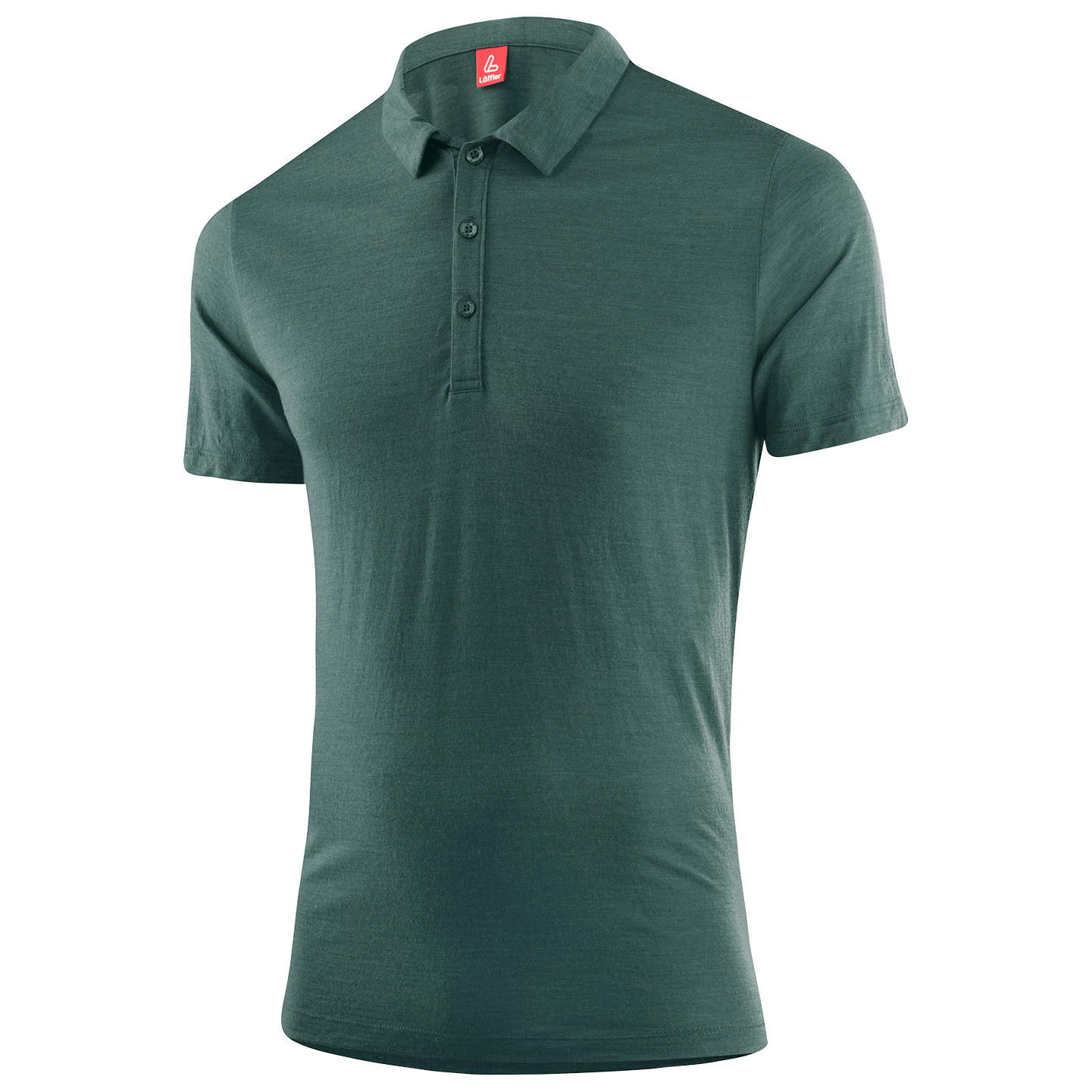 Рубашка поло Löffler Poloshirt Merino Tencel, цвет Night Green