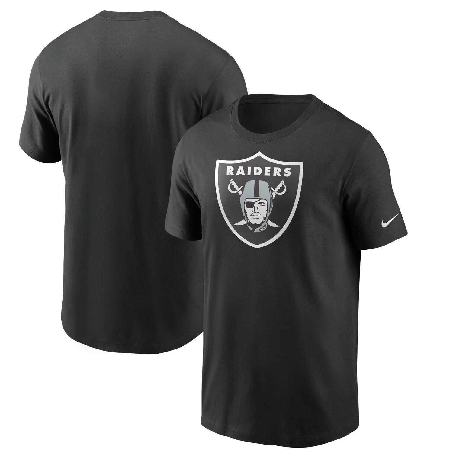 

Мужская черная футболка с логотипом Nike Las Vegas Raiders Primary