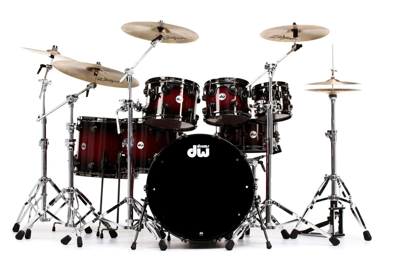 

Набор из 7 лаковых ракушек коллекционной серии DW — Quick Candy Black Burst over Purpleheart