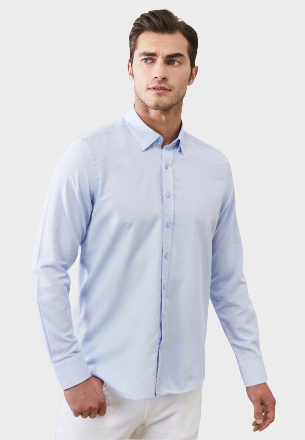 

Рубашка SLIM FIT AC&CO / ALTINYILDIZ CLASSICS, Светло-синий