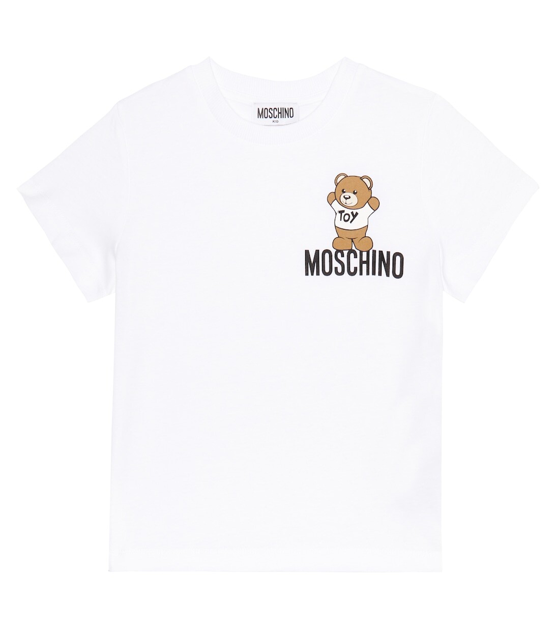 

Хлопковая футболка с принтом Moschino, белый