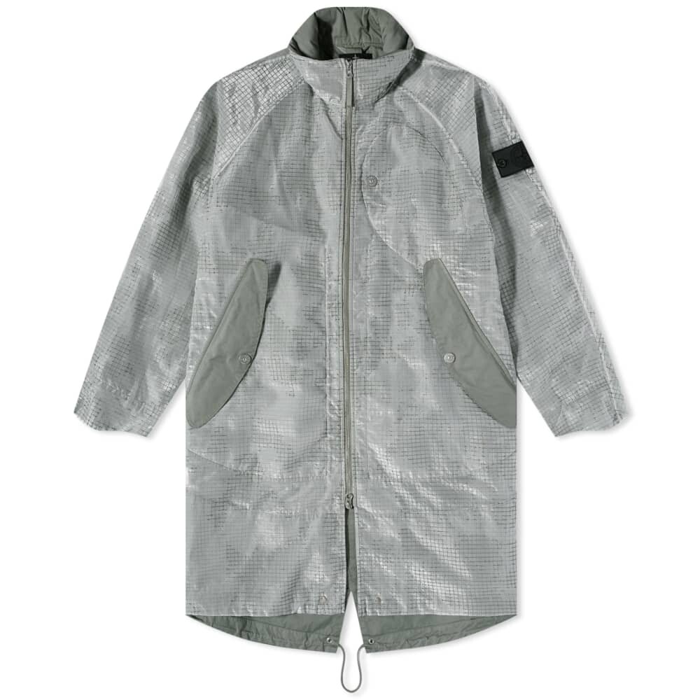 

Stone Island Shadow Project Дистортированная парка из рипстопа с камуфляжным принтом
