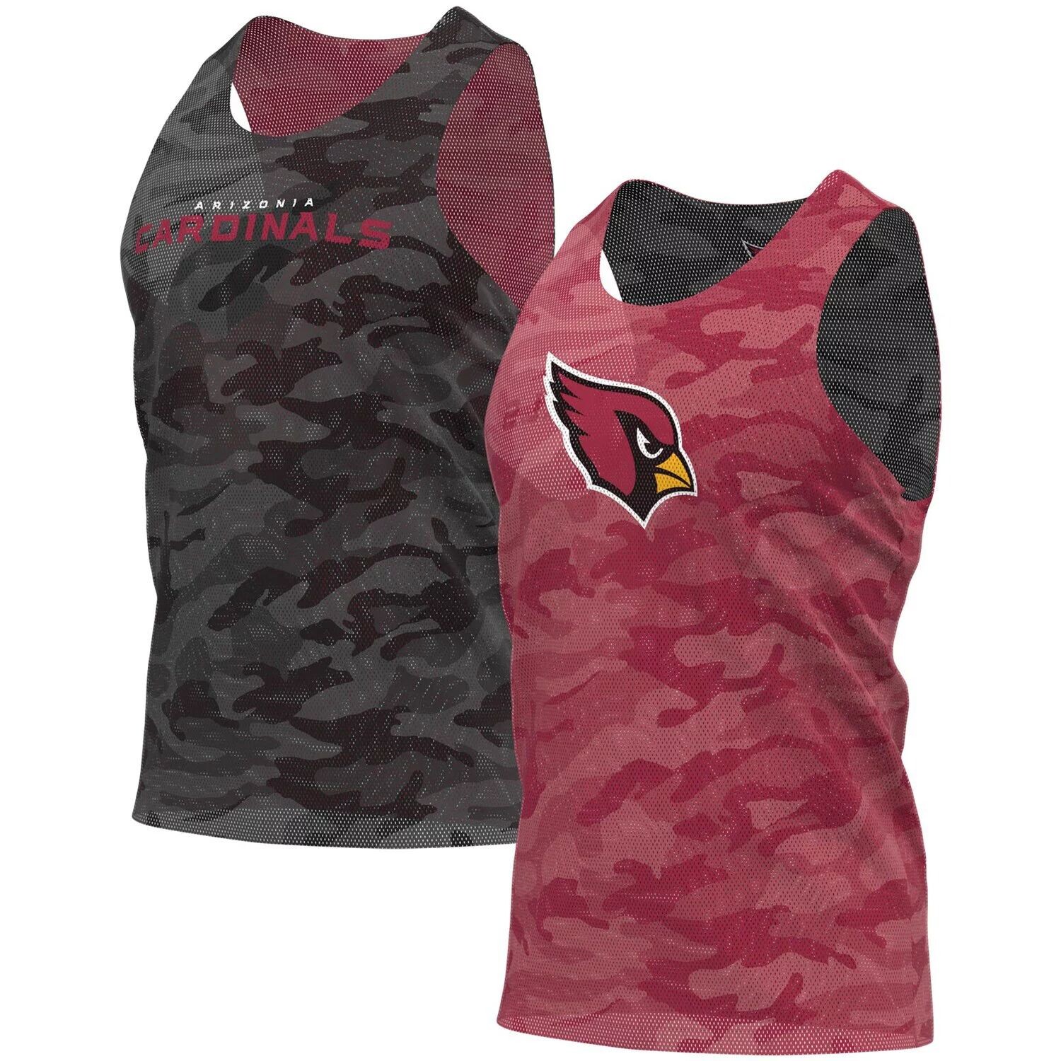

Мужская двусторонняя сетчатая майка FOCO Cardinal/серая Arizona Cardinals
