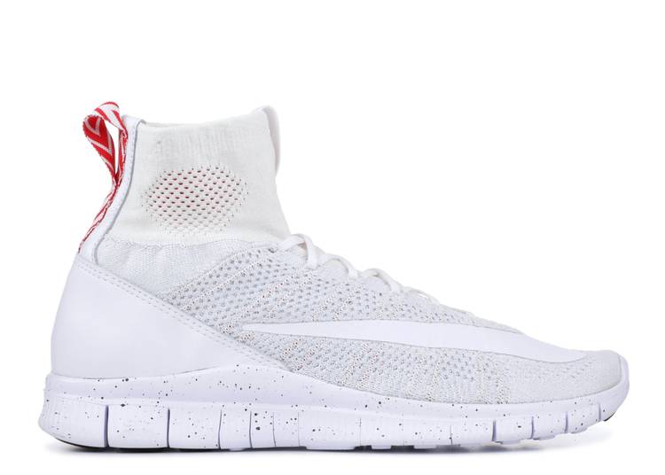 Nike free flyknit sale mercurial superfly triple white