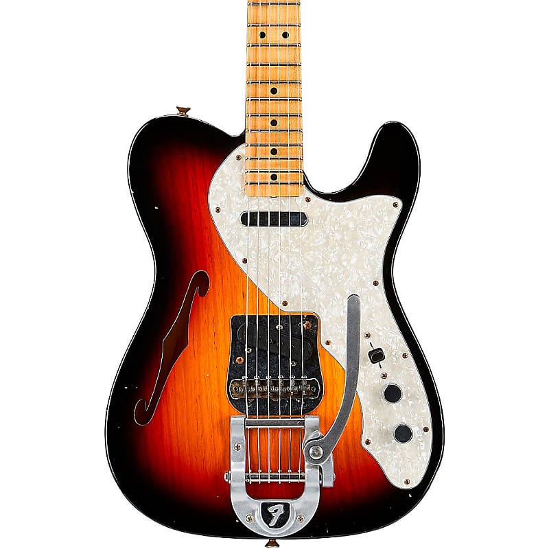 Электрогитара Fender Custom Shop '68 Telecaster Thinline Journeyman Relic Electric Guitar 3-Color Sunburst fender custom shop 50 s thinline relic pink paisley