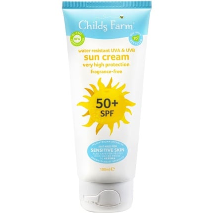 

Childs Farm Kids and Baby Солнцезащитный крем SPF 50plus, водостойкий, UVA и UVB, очень высокая защита, 100 мл