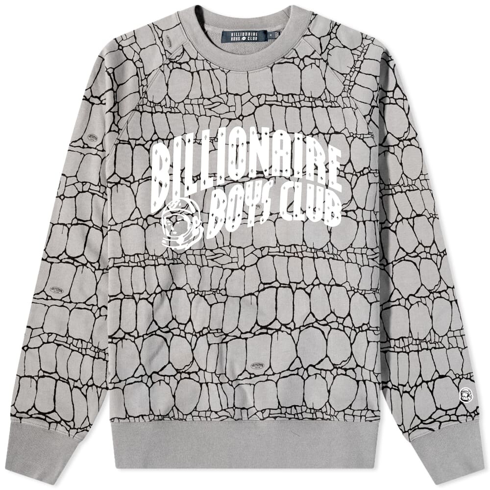 

Свитшот с камуфляжным логотипом и логотипом Billionaire Boys Club Gator, серый
