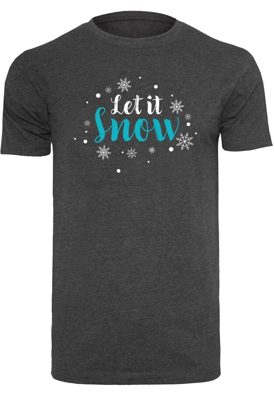 

Футболка Merchcode LET IT SNOW, темно-серый