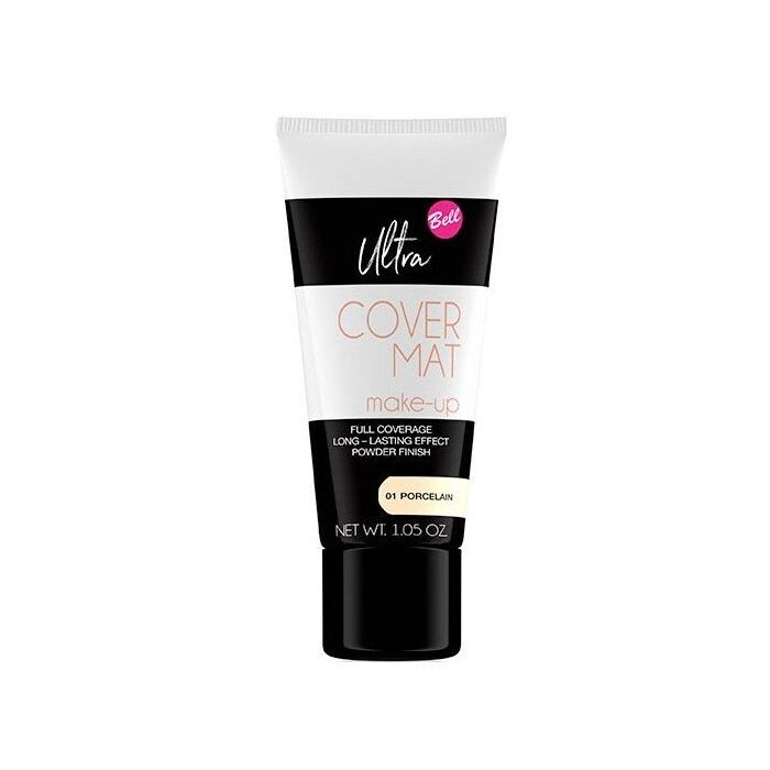 

Тональная основа Base de Maquillaje Ultra Cover Mat Bell, 01 Porcelain