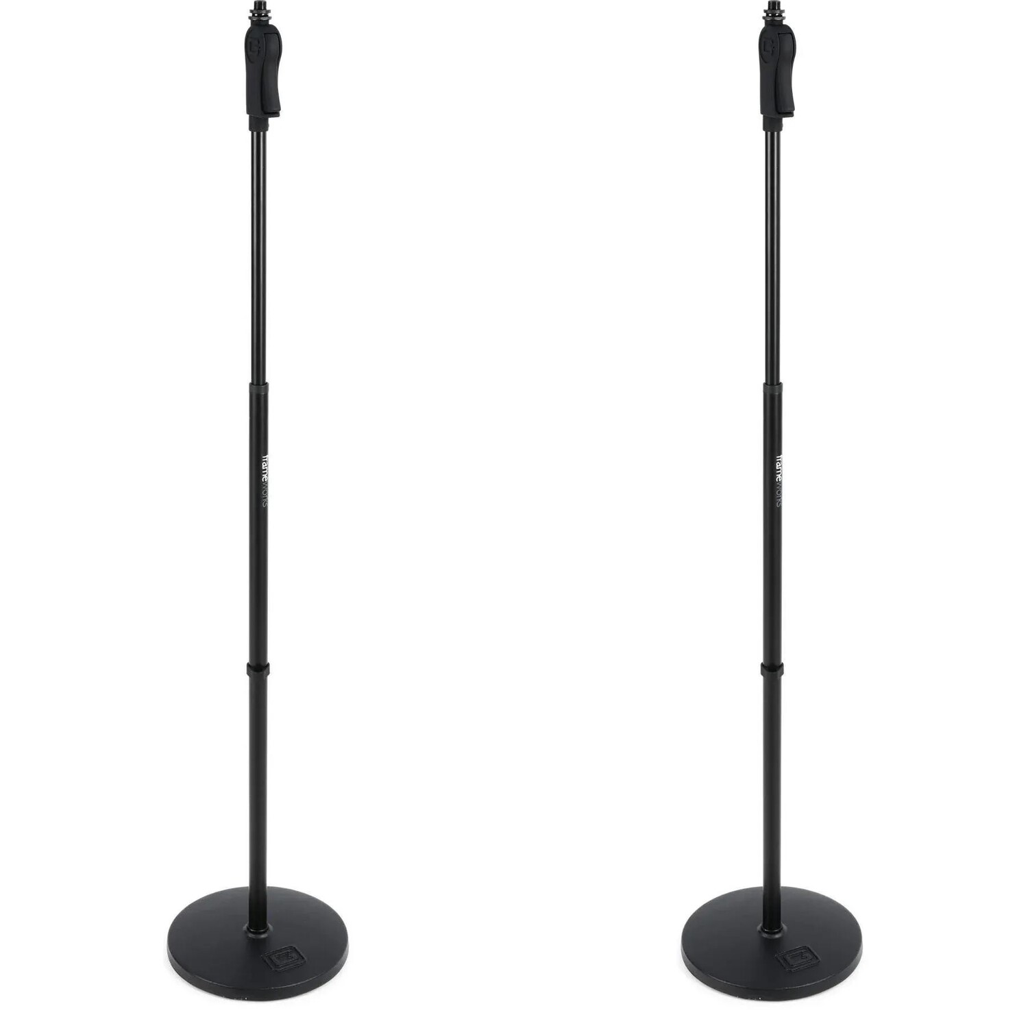 

Gator Frameworks GFW-MIC-1001 Deluxe 10-дюймовая микрофонная стойка с круглым основанием (2 шт.)