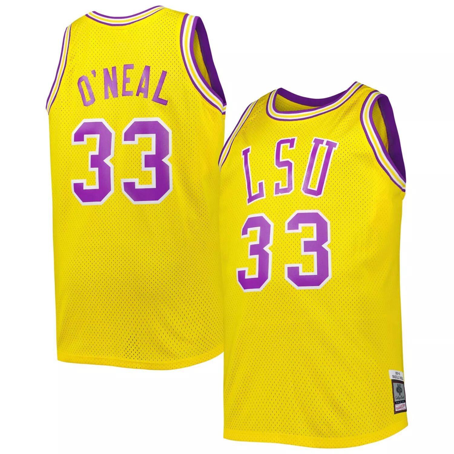 

Мужская майка Mitchell & Ness Shaquille O'Neal Gold LSU Tigers Big & Tall Swingman 1990/91 года