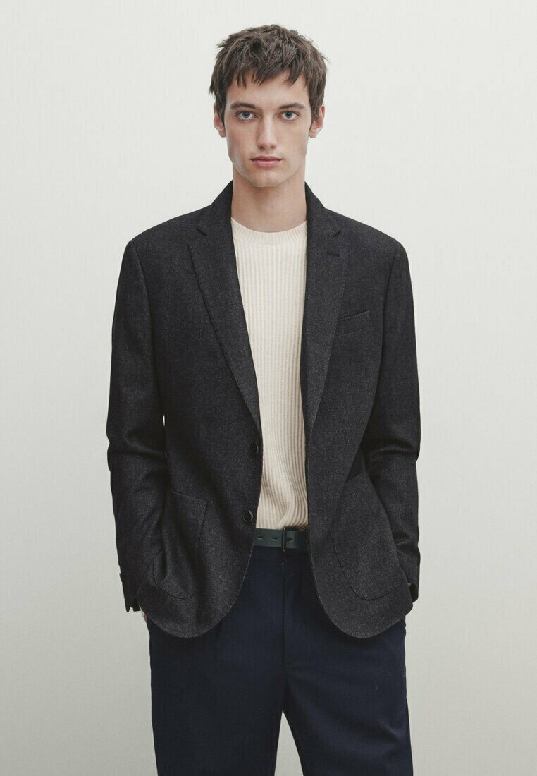 

Пиджак FALSE Massimo Dutti, темно-синий