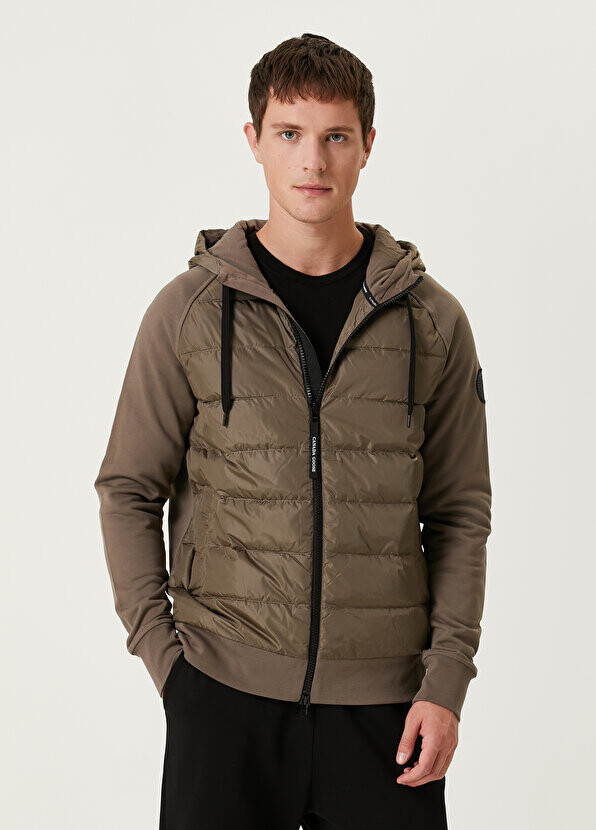 

Бежевая стеганая куртка с капюшоном hybridge huron Canada Goose, Бежевый