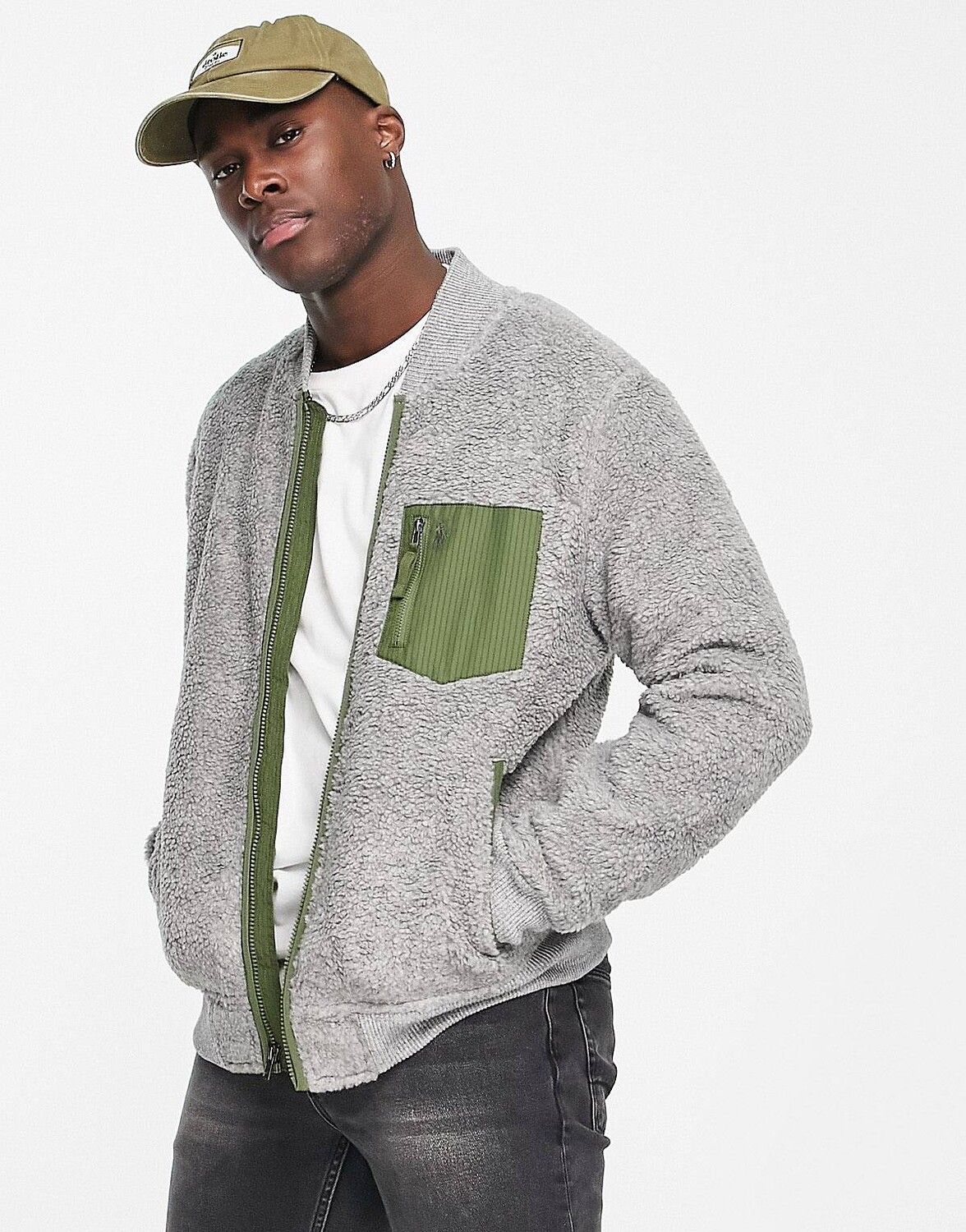

Серый бомбер с логотипом Polo Ralph Lauren