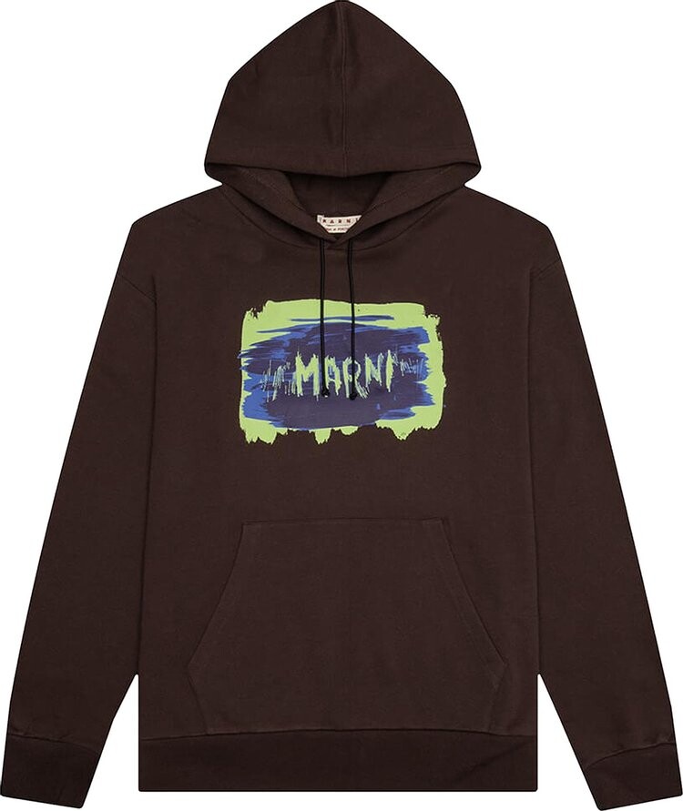 

Лонгслив Marni Long-Sleeve Hooded Sweatshirt 'Cacao', коричневый