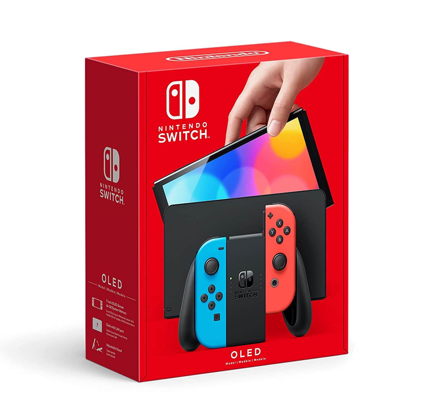 Игровая консоль, Nintendo Switch OLED, Neon Blue and Neon Red, Nintendo