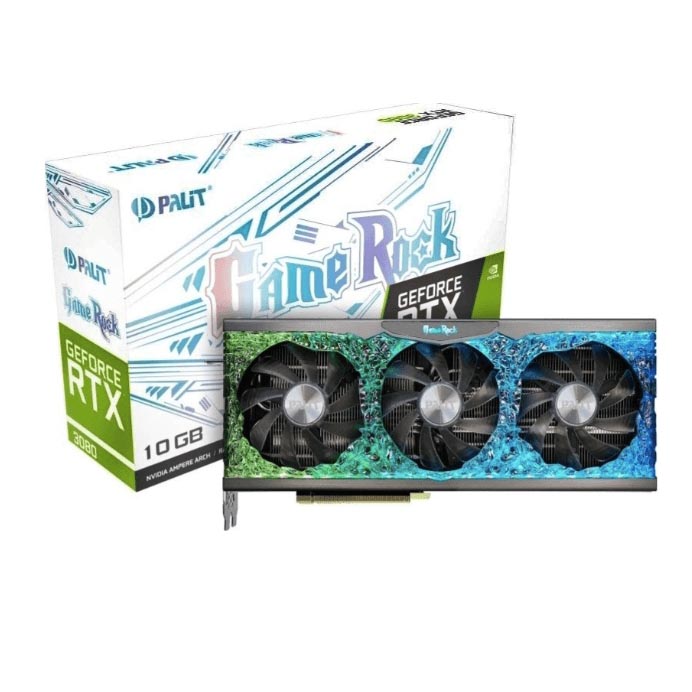 цена Видеокарта Palit GeForce RTX 3080 GameRock (LHR) NED3080U19IA-1020G